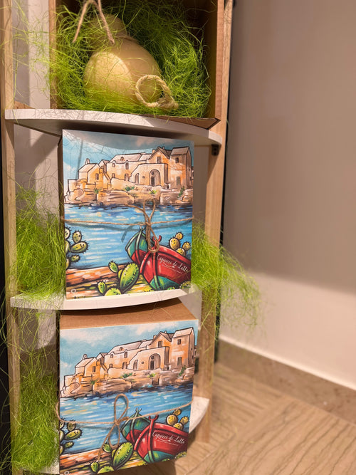 Sogni di Polignano – Quadro artigianale e Caciocavallo Dolce